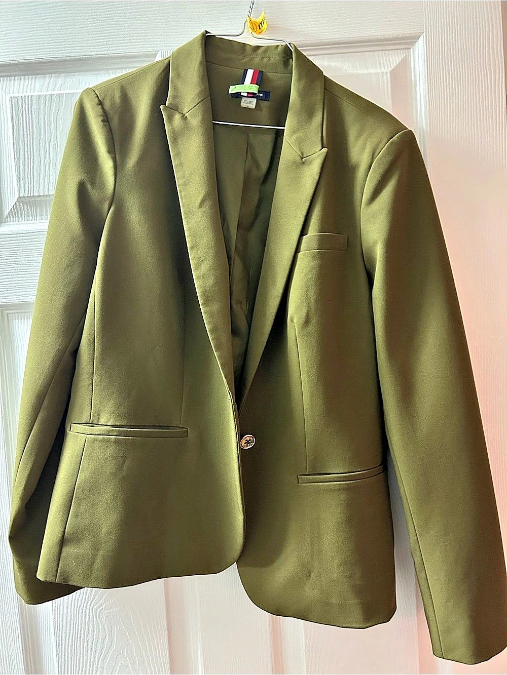 Tommy Hilfiger Green Single-Button Blazer
